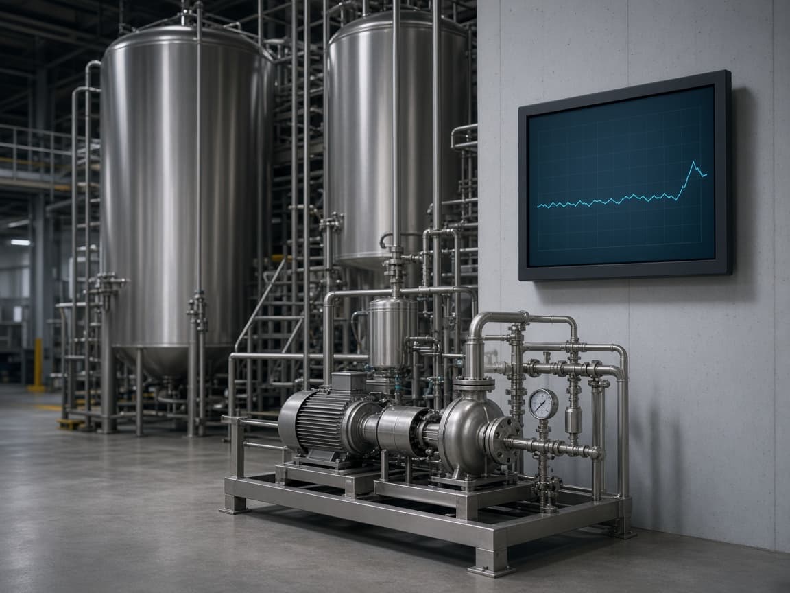 Manufacturing plant floor with production equipment